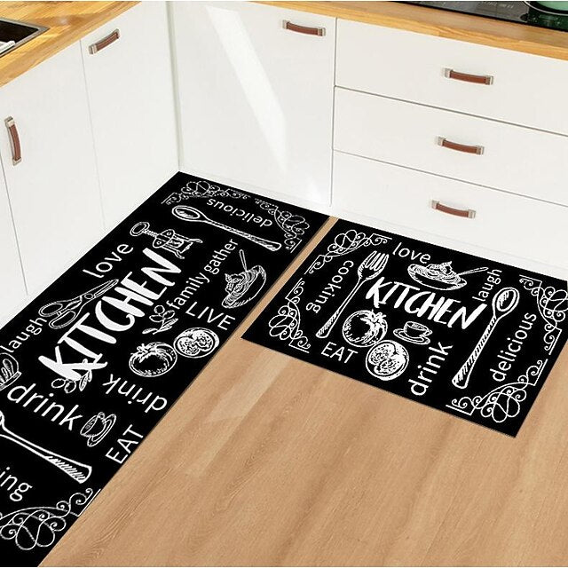 Modern Kitchen Rug Entrance Door Mat Decoration Living Room Rug Home Bedroom Bedside Corridor Floor Bathroom Non-Slip Floor Mat