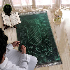 Muslim Prayer Rug Thick, Islamic, Soft Velvet Mat Ramadan Eid Gift, for Women Man Kids Meditation Turkish African, Soft Luxury Great for Knees and Forehead