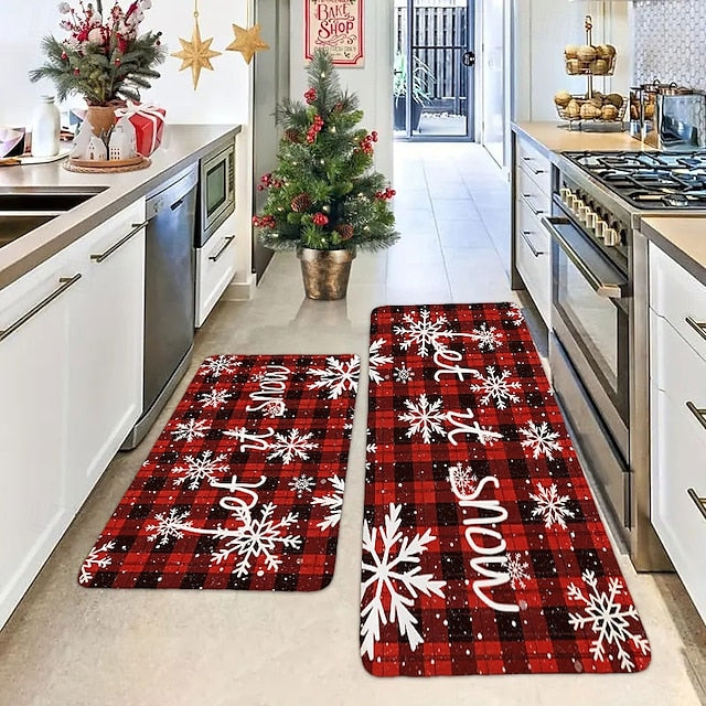 Christmas Decorations Area Rug Kitchen Mat Non-Slip Oil Proof Floor Mat Livingroom Rug Indoor Outdoor Mat Bedroom Decor Bathroom Mat Entrance Rug Door Mat