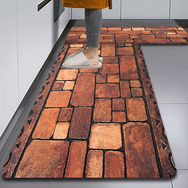 Floor Tile Diatomaceous Earth Kitchen Rug Super Absorbent Kitchen Door Quick-Drying Foot Mat Entry Door Mat Non-Slip Carpet