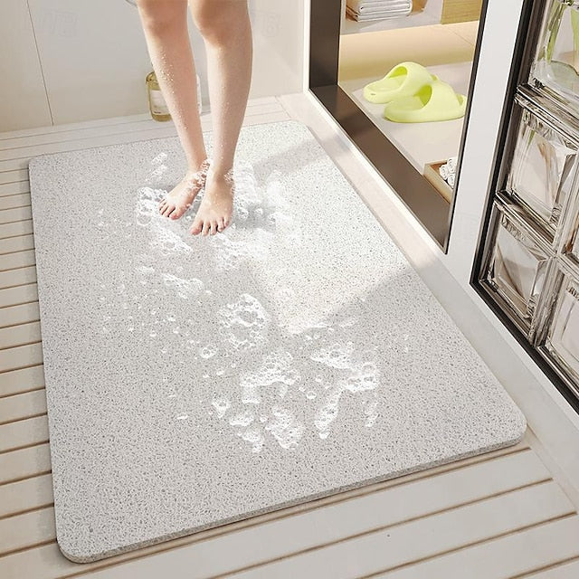 Shower Mat for Inside Shower, Loofah Bath Mat Non Slip Anti Mould Antibacterial Soft PVC Bathtub Mat for Bathroom Wet Shower Areas