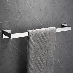 Bath Towel Bar,SUS304 Stainless Steel Towel Rack for Bathroom,Bathroom Accessories Towel Rod Heavy Duty Wall Mounted Towel Holder (Chrome)