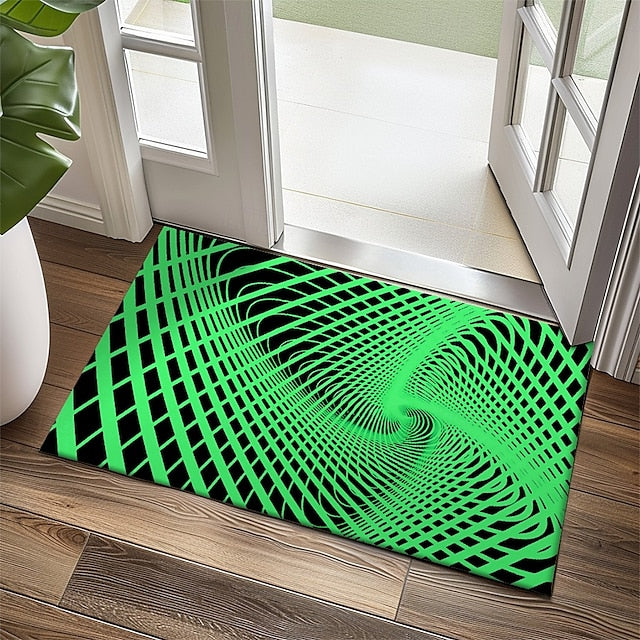 3D Vortex Doormat Kitchen Mat Floor Mat Non-Slip Area Rug Oil Proof Rug Indoor Outdoor Mat Bedroom Decor Bathroom Mat Entrance Rug Optical Illusion