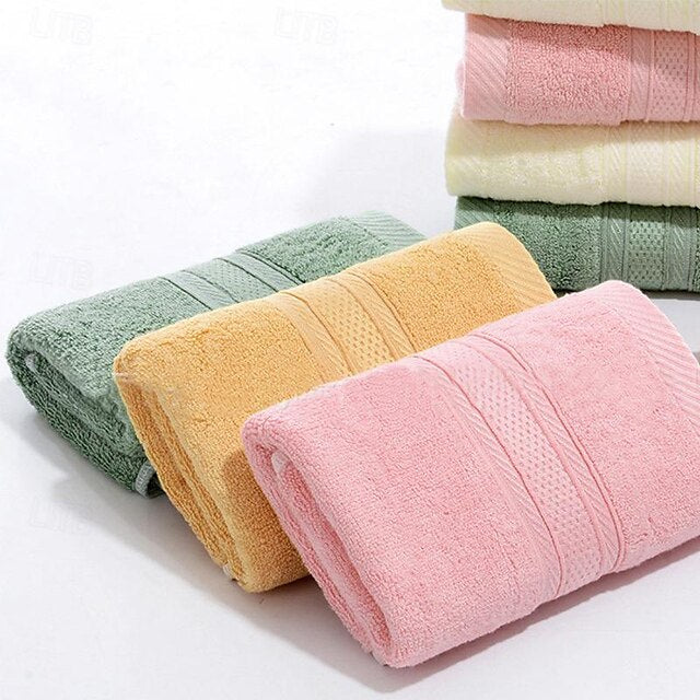 100% Bamboo Fiber Soft And Absorbent Solid Color Hand Towel Or Face Towel For Home Bathroom