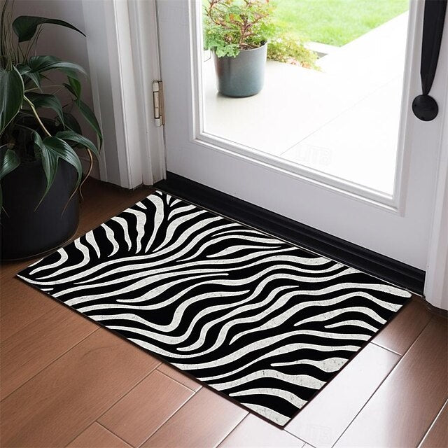 Abstract Line Doormat Floor Mats Washable Rugs Kitchen Mat Non-Slip Oil Proof Rug Indoor Outdoor Mat Bedroom Decor Bathroom Mat Entrance Rug