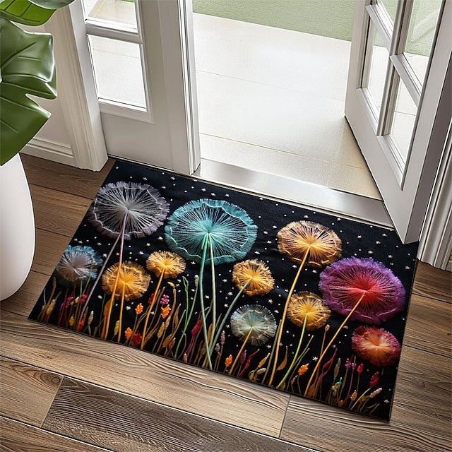 Dandelion Doormat Kitchen Mat Floor Mat Non-Slip Area Rug Oil Proof Rug Indoor Outdoor Mat Bedroom Decor Bathroom Mat Entrance Rug