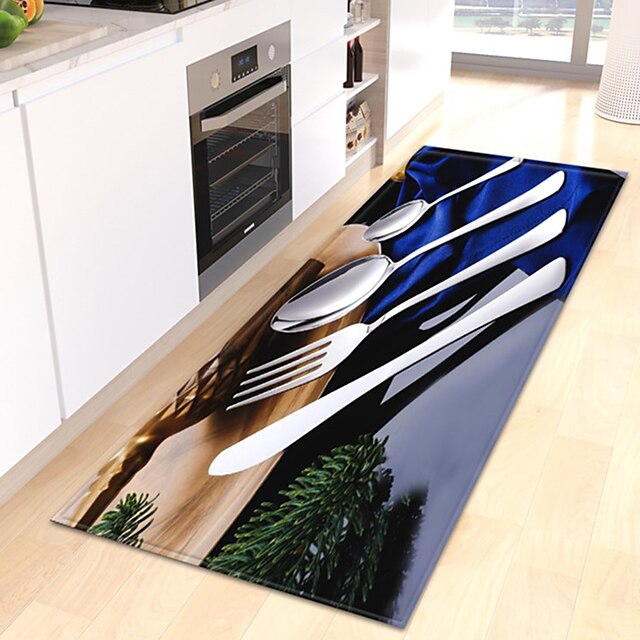 Cutlery Area Rug Kitchen Mat Non-Slip Oil Proof Floor Mat Livingroom Rug Indoor Outdoor Mat Bedroom Decor Bathroom Mat Entrance Rug Door Mat