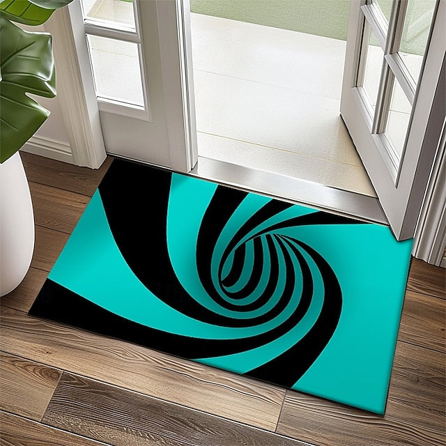 3D Vortex Doormat Kitchen Mat Floor Mat Non-Slip Area Rug Oil Proof Rug Indoor Outdoor Mat Bedroom Decor Bathroom Mat Entrance Rug Optical Illusion