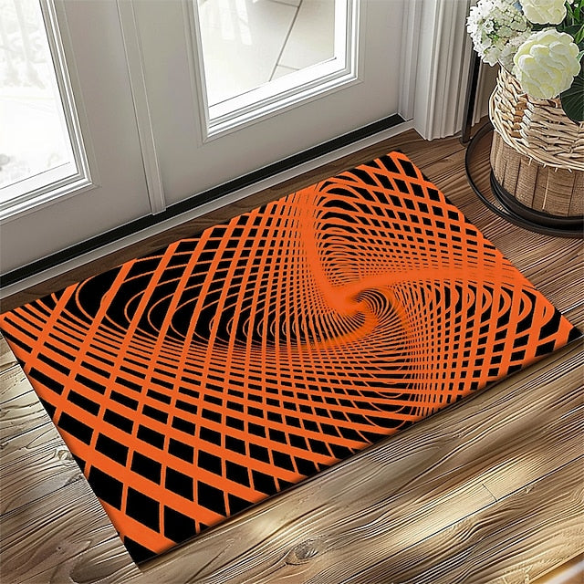 3D Vortex Doormat Kitchen Mat Floor Mat Non-Slip Area Rug Oil Proof Rug Indoor Outdoor Mat Bedroom Decor Bathroom Mat Entrance Rug Optical Illusion