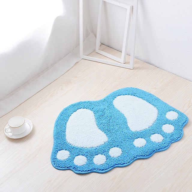 Bath Mat Non-slip Bathroom Rugs Mats Water Absorbent Non-Slip Mat Used in Bathroom, Shower, Room, Etc.Soft Flocking Bath Mat Machine Washable Bath Mat Bathroom Mat