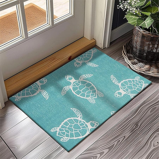 Sea Turtle Doormat Kitchen Mat Floor Mat Non-Slip Area Rug Oil Proof Rug Indoor Outdoor Mat Bedroom Decor Bathroom Mat Entrance Rug