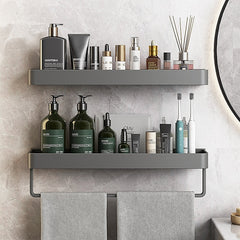 Shower Caddy Bathroom Shelves Wall Mounted Gun Grey Storage Organizer Rack Bathroom Kitchen Bathroom Hardware Pendant Bathroom Shelf Space Aluminum Shower Rack Corner Shelf Square Bath Shower Shelf