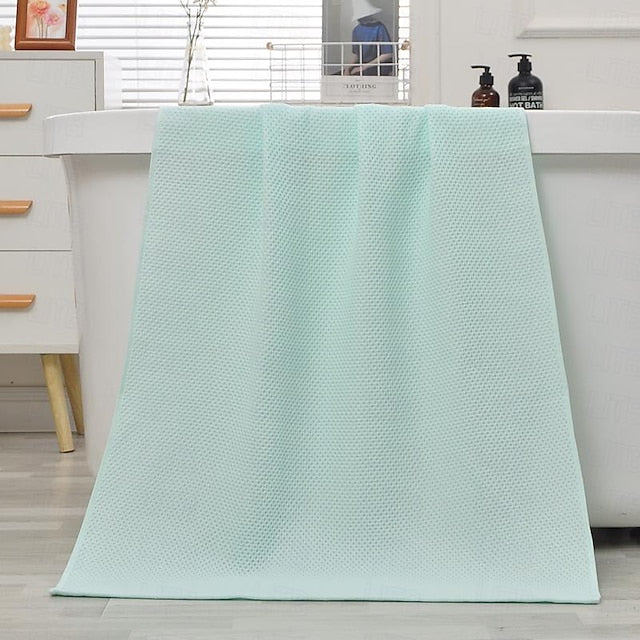 Waffle Style 100% Cotton Bath Towel, Lightweight, Breathable, Absorbent, And Quick Drying Japanese Honeycomb Bath Towel Multi Colors