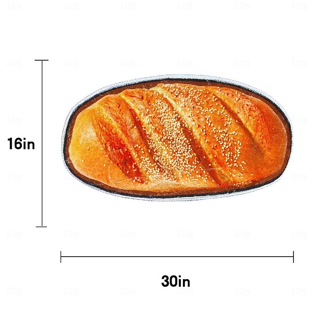 Croissant Bread Doormat Kitchen Mat Floor Mat Non-Slip Area Rug Oil Proof Rug Indoor Outdoor Mat Bedroom Decor Bathroom Mat Entrance Rug