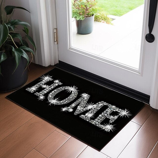 Crystal Home Doormat Floor Mats Washable Rugs Kitchen Mat Non-Slip Oil Proof Rug Indoor Outdoor Mat Bedroom Decor Bathroom Mat Entrance Rug