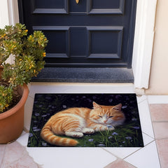 Painting Cat Doormat Floor Mats Washable Rugs Kitchen Mat Non-Slip Oil Proof Rug Indoor Outdoor Mat Bedroom Decor Bathroom Mat Entrance Rug