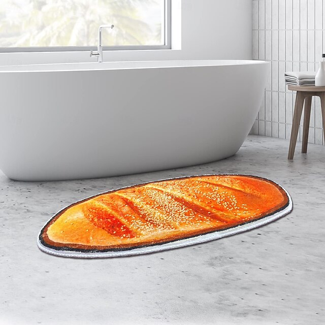 Croissant Bread Doormat Kitchen Mat Floor Mat Non-Slip Area Rug Oil Proof Rug Indoor Outdoor Mat Bedroom Decor Bathroom Mat Entrance Rug