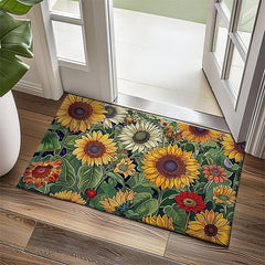 Autumn Sunflowers Doormat Kitchen Mat Floor Mat Non-Slip Area Rug Oil Proof Rug Indoor Outdoor Mat Bedroom Decor Bathroom Mat Entrance Rug