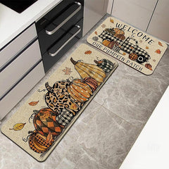 Autumn Pumpkin Truck Area Rug Kitchen Mat Non-Slip Oil Proof Floor Mat Livingroom Rug Indoor Outdoor Mat Bedroom Decor Bathroom Mat Entrance Rug Door Mat