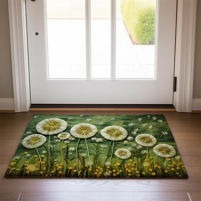 Dandelion Doormat Kitchen Mat Floor Mat Non-Slip Area Rug Oil Proof Rug Indoor Outdoor Mat Bedroom Decor Bathroom Mat Entrance Rug