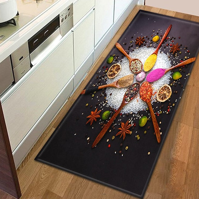 Spices Area Rug Kitchen Mat Non-Slip Oil Proof Floor Mat Livingroom Rug Indoor Outdoor Mat Bedroom Decor Bathroom Mat Entrance Rug Door Mat