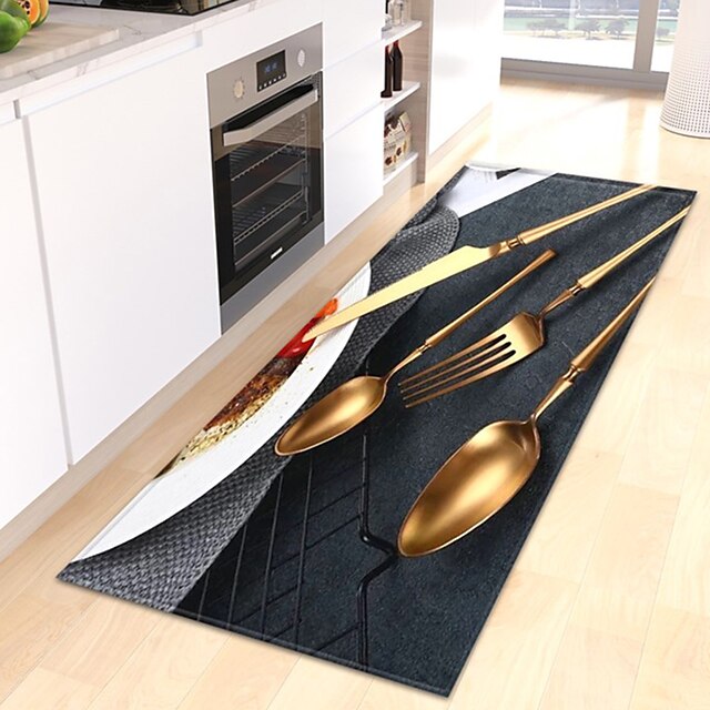 Cutlery Area Rug Kitchen Mat Non-Slip Oil Proof Floor Mat Livingroom Rug Indoor Outdoor Mat Bedroom Decor Bathroom Mat Entrance Rug Door Mat