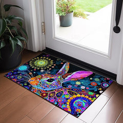 Painting Rabbit Easter Doormat Floor Mats Washable Rugs Kitchen Mat Non-Slip Oil Proof Rug Indoor Outdoor Mat Bedroom Decor Bathroom Mat Entrance Rug