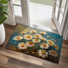 Daisy Flowers Doormat Kitchen Mat Floor Mat Non-Slip Area Rug Oil Proof Rug Indoor Outdoor Mat Bedroom Decor Bathroom Mat Entrance Rug