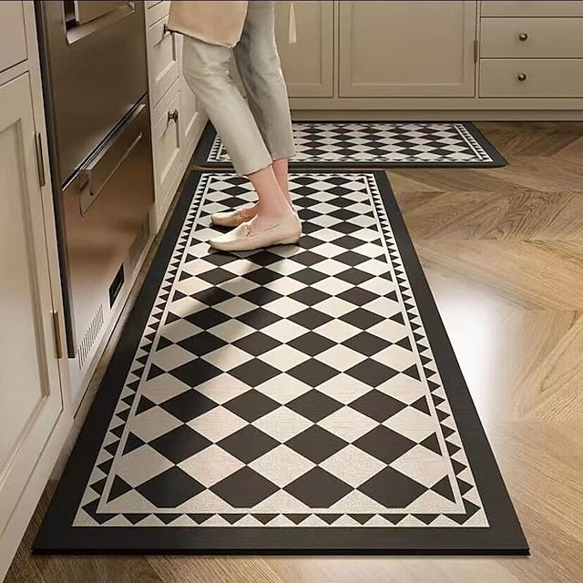 Geometric Area Rug Kitchen Mat Non-Slip Oil Proof Floor Mat Livingroom Rug Indoor Outdoor Mat Bedroom Decor Bathroom Mat Entrance Rug Door Mat