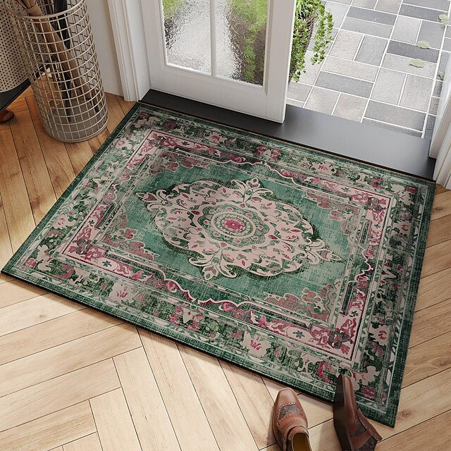 Bohemian Pattern Doormat Kitchen Mat Floor Mat Non-Slip Area Rug Oil Proof Rug Indoor Outdoor Mat Bedroom Decor Bathroom Mat Entrance Rug