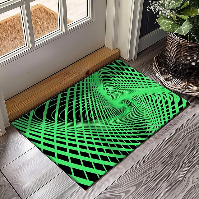 3D Vortex Doormat Kitchen Mat Floor Mat Non-Slip Area Rug Oil Proof Rug Indoor Outdoor Mat Bedroom Decor Bathroom Mat Entrance Rug Optical Illusion