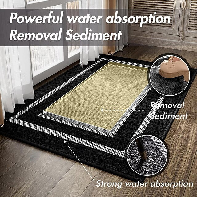 Door Mat Absorbent Inside Door Mat Front Doormats Low Profile Non Slip Entrance Mats for Entryway Kitchen Laundry Room Indoor Outdoor