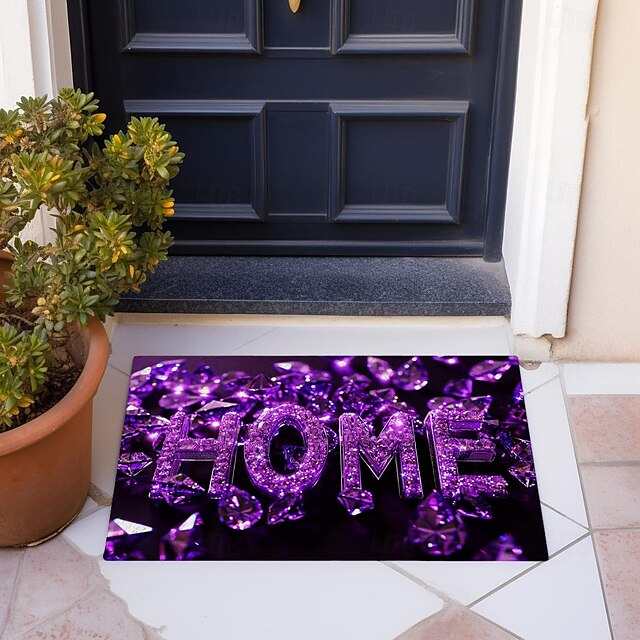 Crystal Home Doormat Floor Mats Washable Rugs Kitchen Mat Non-Slip Oil Proof Rug Indoor Outdoor Mat Bedroom Decor Bathroom Mat Entrance Rug