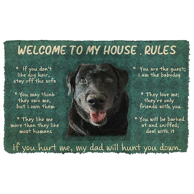 Cute Dogs Doormat Floor Mats Washable Rugs Kitchen Mat Non-Slip Oil Proof Rug Indoor Outdoor Mat Bedroom Decor Bathroom Mat Entrance Rug