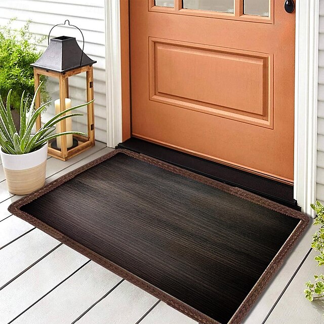 Wooden Plat Doormat Kitchen Mat Floor Mat Non-Slip Area Rug Oil Proof Rug Indoor Outdoor Mat Bedroom Decor Bathroom Mat Entrance Rug