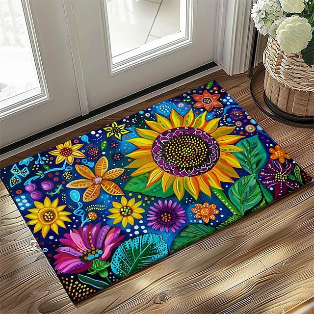 Autumn Sunflowers Doormat Kitchen Mat Floor Mat Non-Slip Area Rug Oil Proof Rug Indoor Outdoor Mat Bedroom Decor Bathroom Mat Entrance Rug