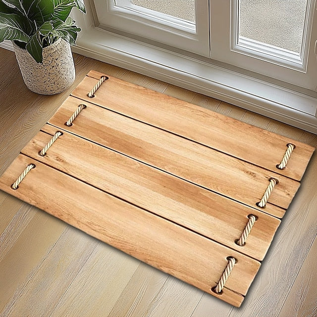 Door Mat Floor Mat Non Slip Ring of Tree 3D Trunk Wooden Log Print Area Rug Bath Mat Waterasorb for Indoor Outdoor Patio Bedroom Kitchen Office