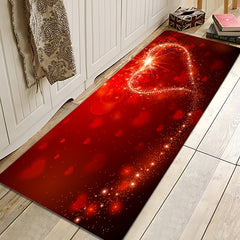 Valentine's Day Heart Area Rug Kitchen Mat Non-Slip Oil Proof Floor Mat Rug Indoor Outdoor Mat Bedroom Decor Bathroom Mat Entrance Rug Door Mat