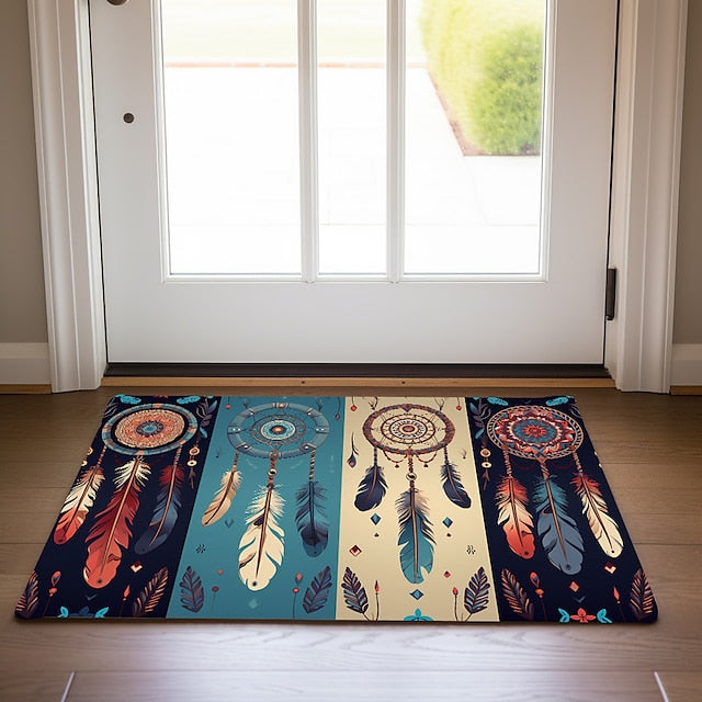 Dreamcatcher Boho Doormat Floor Mats Washable Rugs Kitchen Mat Non-Slip Oil Proof Rug Indoor Outdoor Mat Bedroom Decor Bathroom Mat Entrance Rug