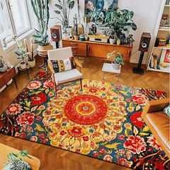 Mandala Bohemian Area Rug Livingroom Rug Kitchen Mat Non-Slip Oil Proof Floor Mat Rug Indoor Outdoor Mat Bedroom Decor Bathroom Mat Entrance Rug Door Mat