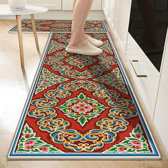 Ethnic Mandala Kitchen Mat Non-Slip Rug Indoor Outdoor Mat Bedroom Decor Bathroom Mat Entrance Rug Door Mat