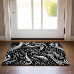 Abstract Line Doormat Floor Mats Washable Rugs Kitchen Mat Non-Slip Oil Proof Rug Indoor Outdoor Mat Bedroom Decor Bathroom Mat Entrance Rug