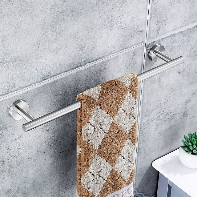 Wall Mounted Towel Rail, Bath Accessories Thicken Stainless Steel Shower Towel Rack for Bathroom, Towel Holder 30-60cm