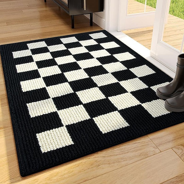 Checkerboards Doormat Kitchen Mat Floor Mat Non-Slip Area Rug Oil Proof Rug Indoor Outdoor Mat Bedroom Decor Bathroom Mat Entrance Rug