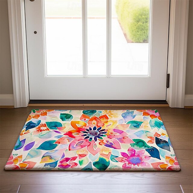 3D Flower Doormat Kitchen Mat Floor Mat Non-Slip Area Rug Oil Proof Rug Indoor Outdoor Mat Bedroom Decor Bathroom Mat Entrance Entryway Rug