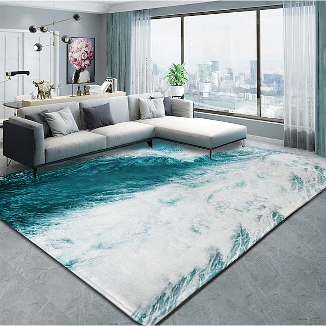 Rug Seawater Floor Mat Anti-Slip Door Mat Hallway Carpets Area Rugs Washable for Bedroom Living Room Kitchen Bathroom