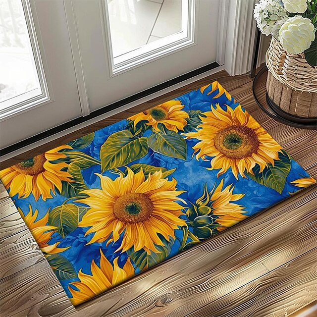 Autumn Sunflowers Doormat Kitchen Mat Floor Mat Non-Slip Area Rug Oil Proof Rug Indoor Outdoor Mat Bedroom Decor Bathroom Mat Entrance Rug