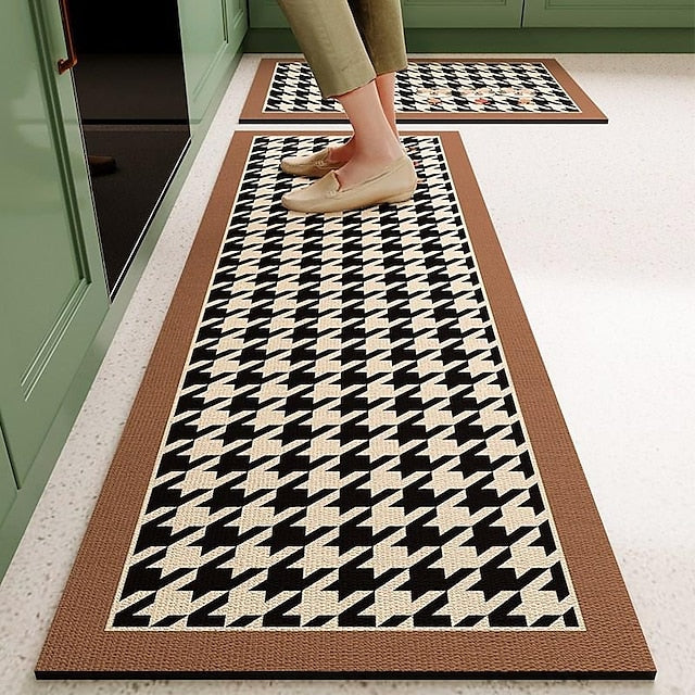 Kitchen Floor Mats Lattice Non-Slip Waterproof And Oil-Proof Mats Dirt-Resistant High-End Diatom MudFoot Pads