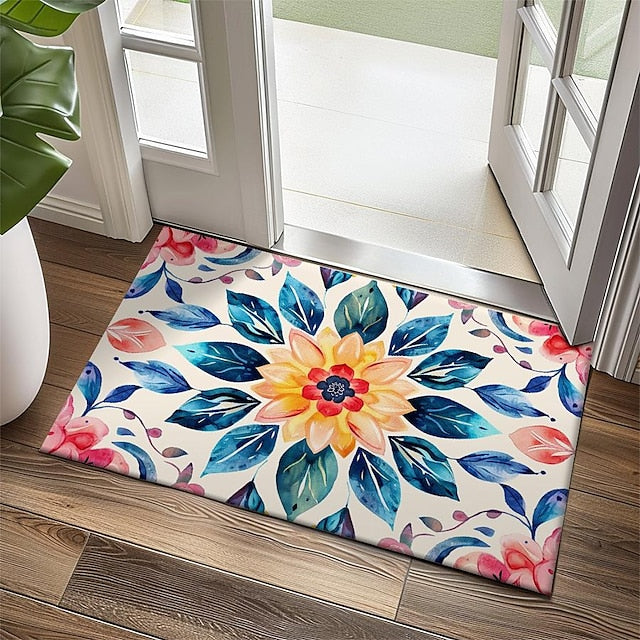 3D Flower Doormat Kitchen Mat Floor Mat Non-Slip Area Rug Oil Proof Rug Indoor Outdoor Mat Bedroom Decor Bathroom Mat Entrance Entryway Rug