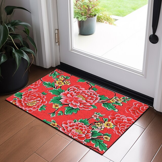 Big Floral Doormat Floor Mats Washable Rugs Kitchen Mat Non-Slip Oil Proof Rug Indoor Outdoor Mat Bedroom Decor Bathroom Mat Entrance Rug